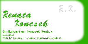renata koncsek business card