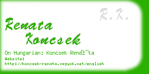 renata koncsek business card